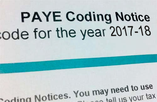 PAYE Tax Codes For The 2017/2018 Tax Year