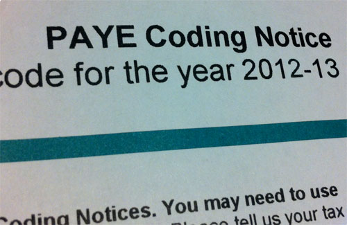 PAYE Tax Codes For The 2012/2013 Tax Year
